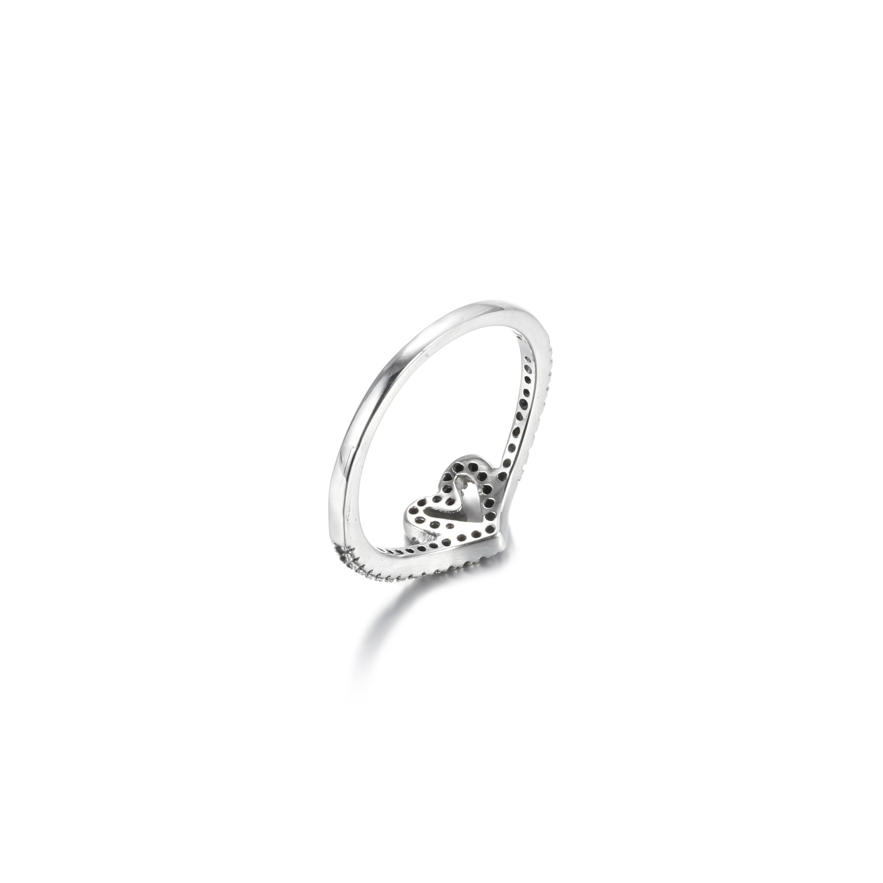 Sprankelende Wishbone Heart Ring 199302c01