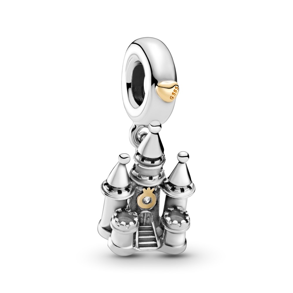 PANDORA Two-tone Castle Hangende Bedel - 799337C00