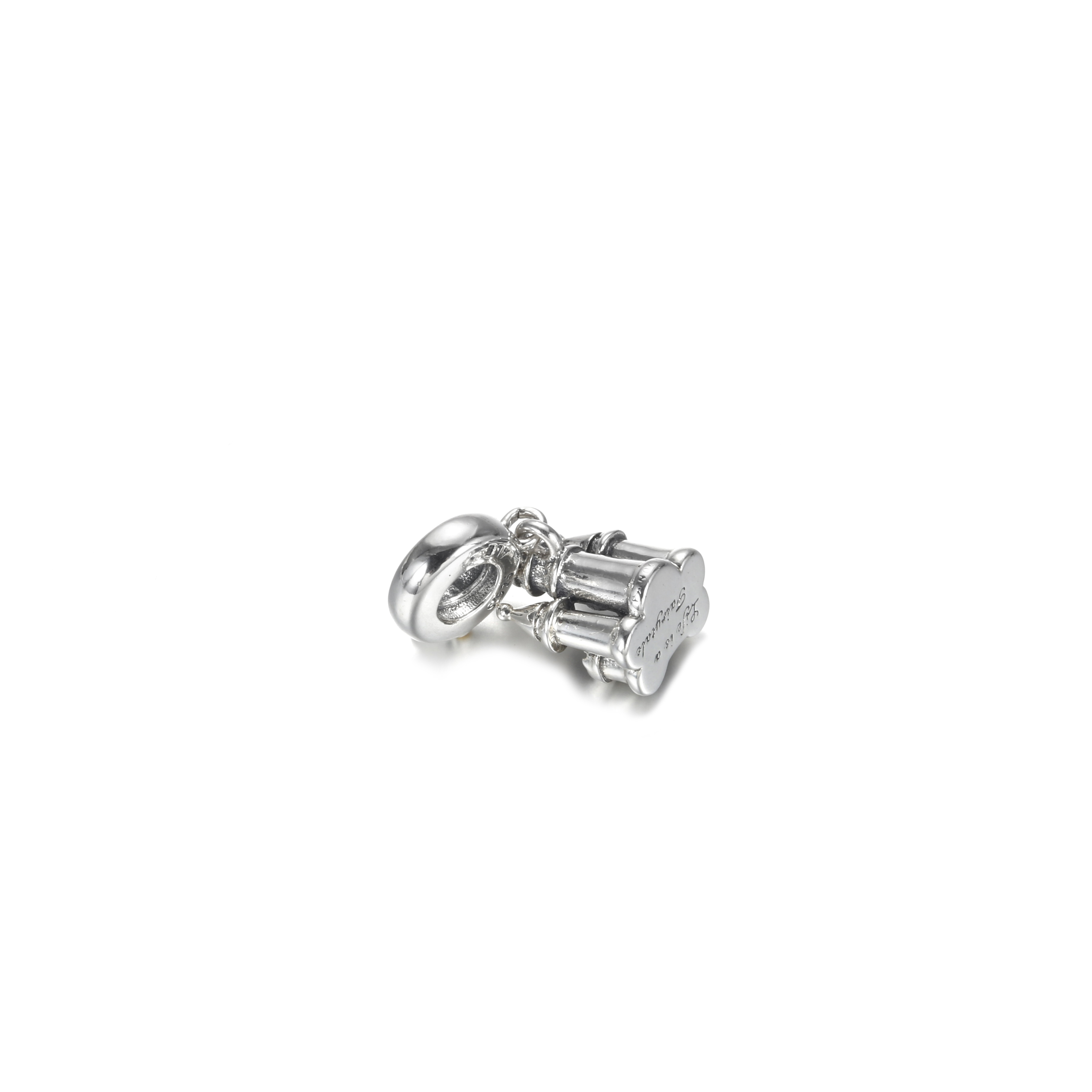 PANDORA Two-tone Castle Hangende Bedel - 799337C00