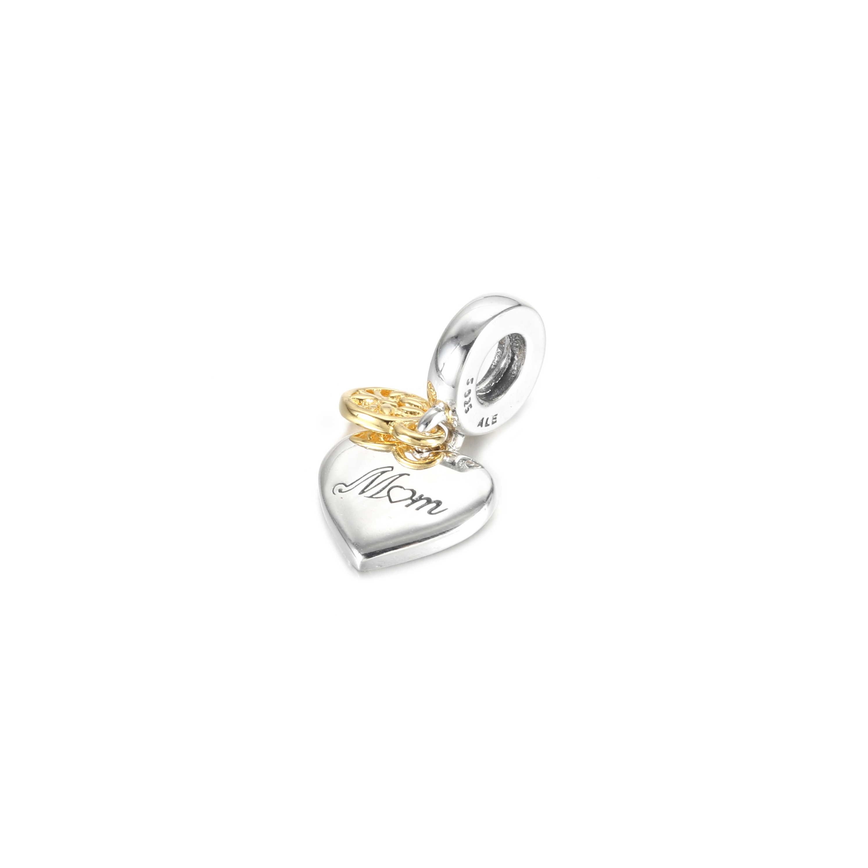 PANDORA Two-tone Family Tree & Heart Hangende Bedel - 799366C00