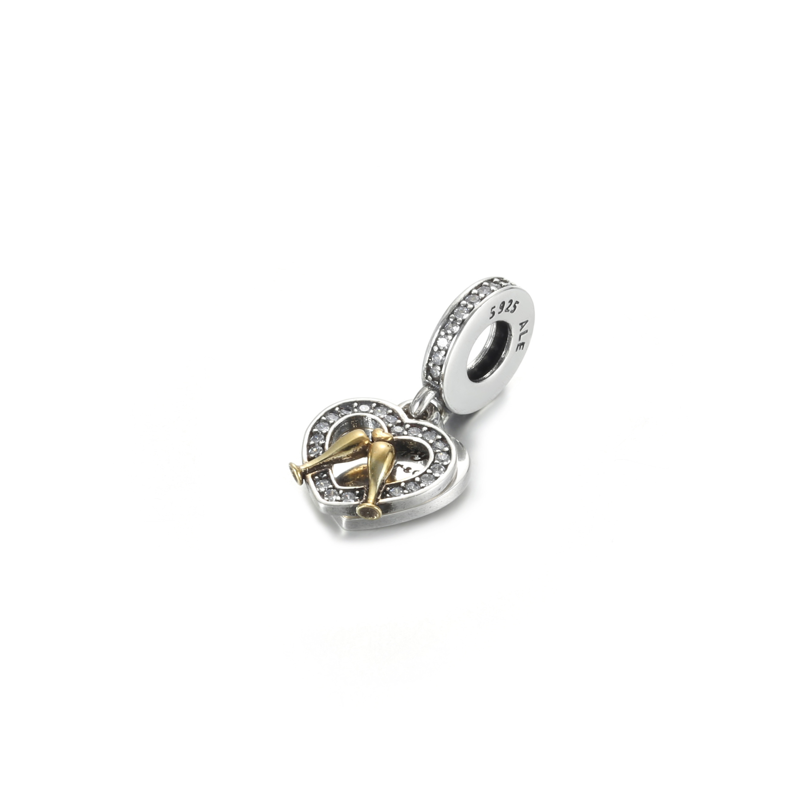 PANDORA Two-tone Happy Anniversary Hangende Bedel - 799322C01