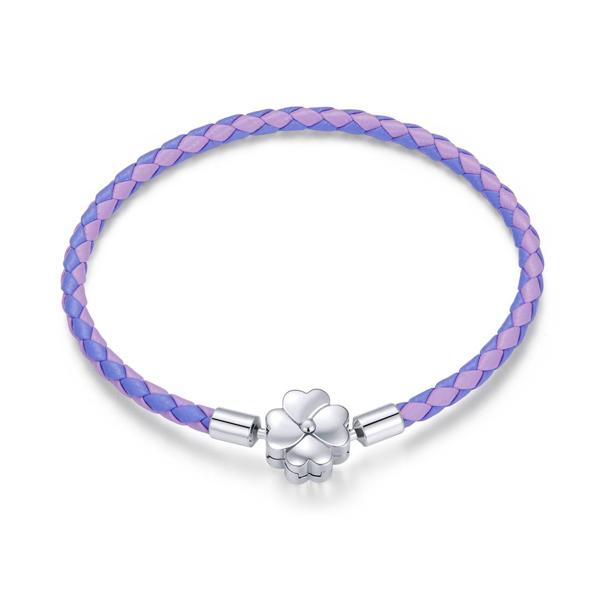 Pandora Style Klavertje vier Leren armband - SCB214