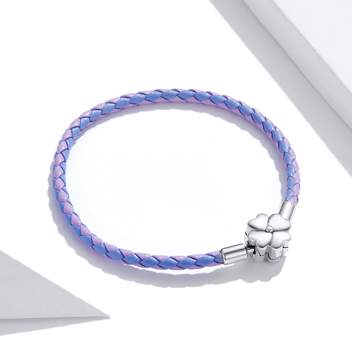 Pandora Style Klavertje vier Leren armband - SCB214