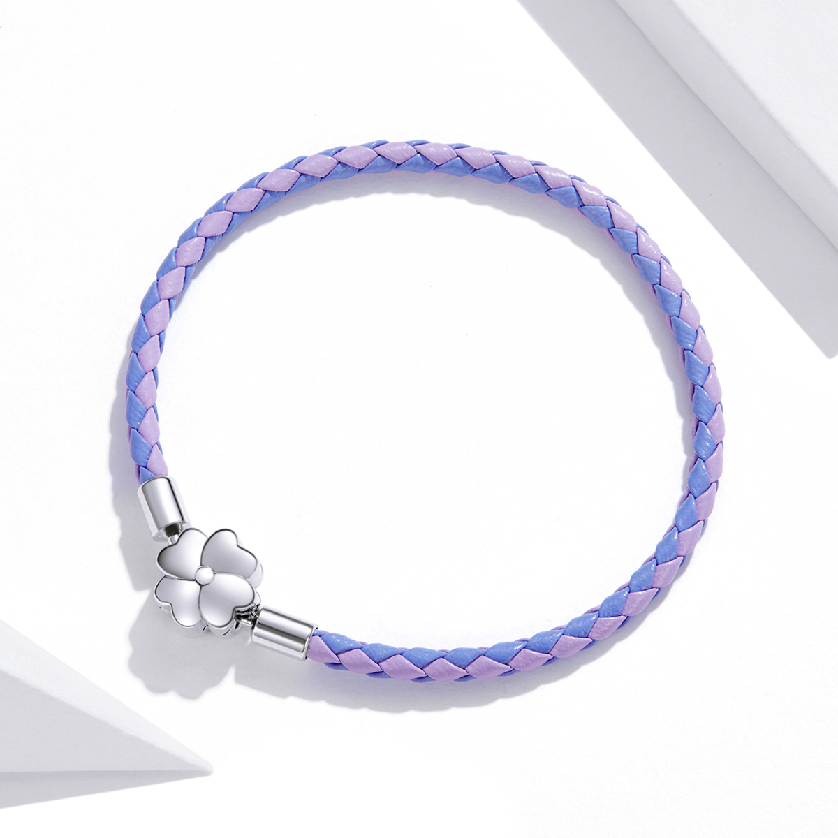 Pandora Style Klavertje vier Leren armband - SCB214