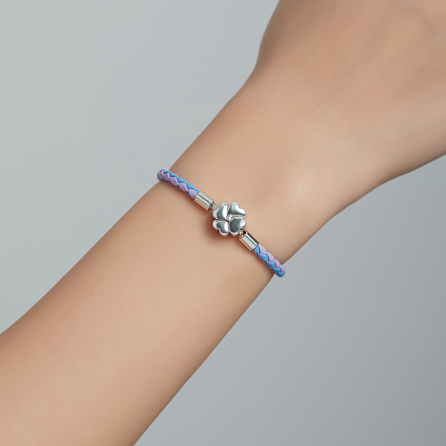 Pandora Style Klavertje vier Leren armband - SCB214