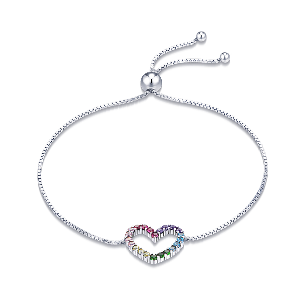 Pandora Style liefde honingraat Sliding Armband - SCB216