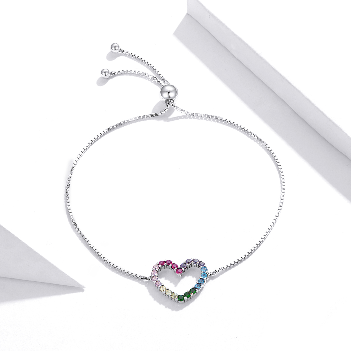 Pandora Style liefde honingraat Sliding Armband - SCB216