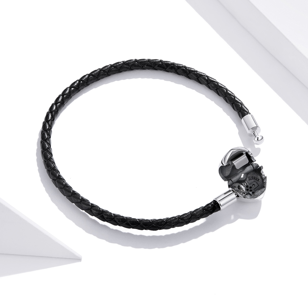 Pandora Style Modern kruisleer Leren armband - SCB205