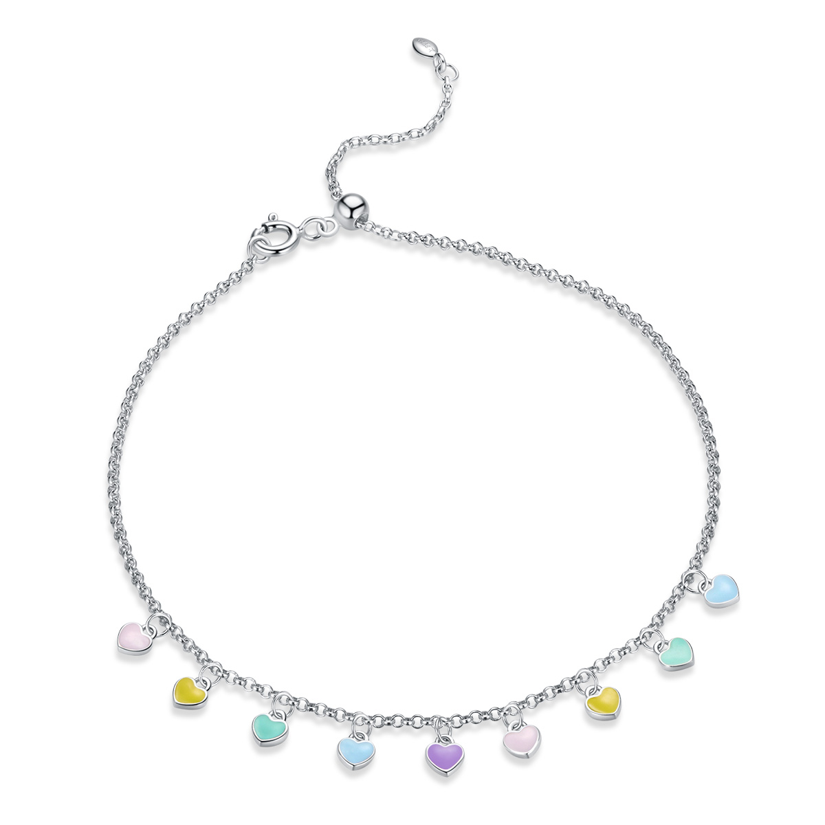 Pandora Style regenboog liefde Sliding Armband - SCT020