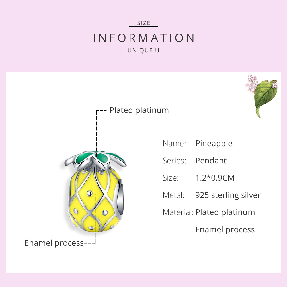 Pandora Style Ananas Bedel - BSC128