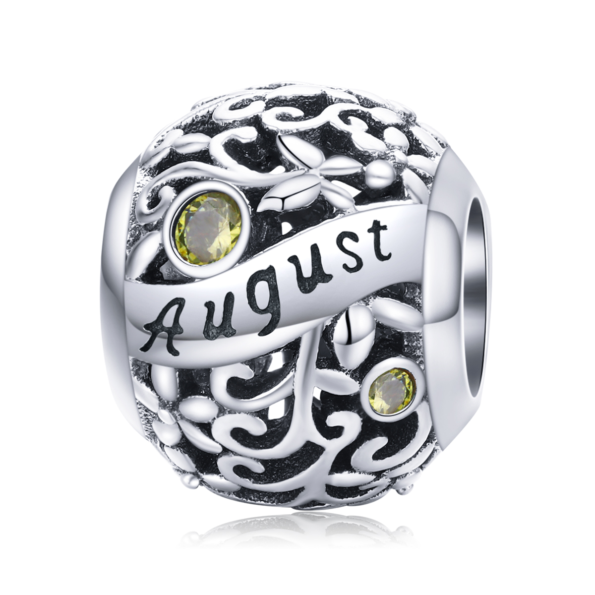 Pandora Style Augustus Peridot Birthstone Bedel - SCC1385-8