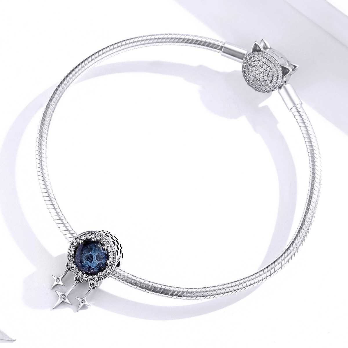 Pandora Style Blauwe ster Bedel - SCC1432