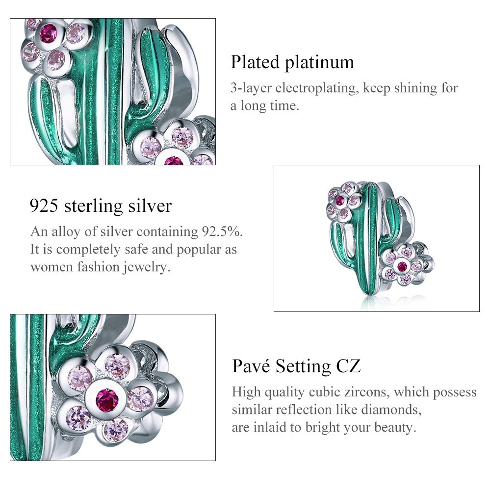 Pandora Style Cactus Bedel - BSC261