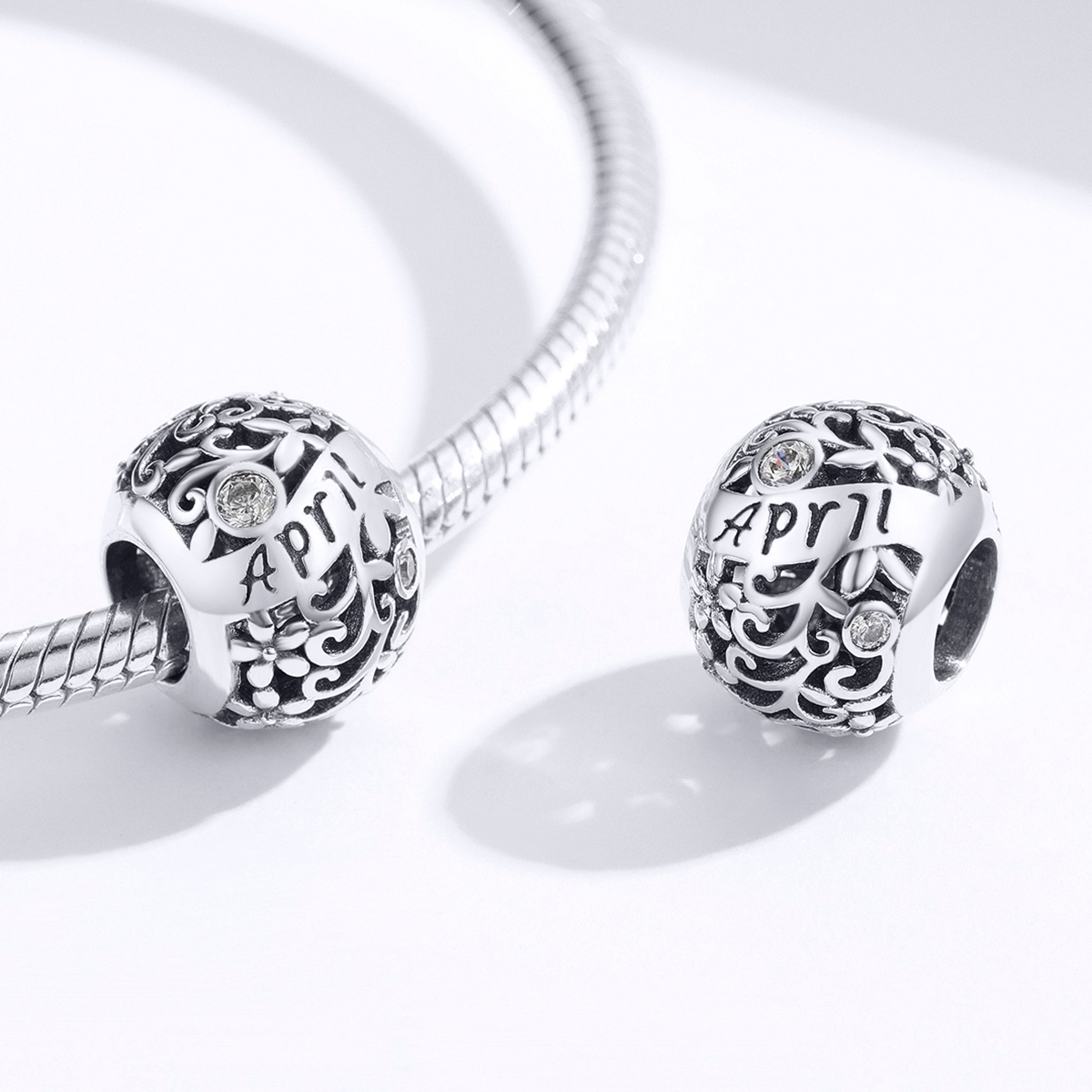 Pandora Style Geboortesteen april Bedel - SCC1385-4