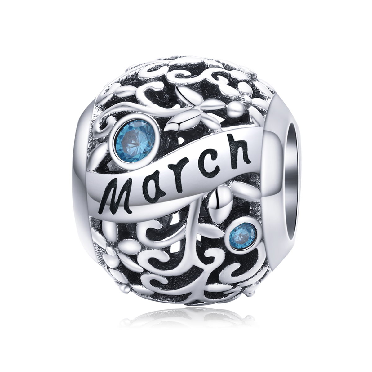 Pandora Style Geboortesteen maart Bedel - SCC1385-3