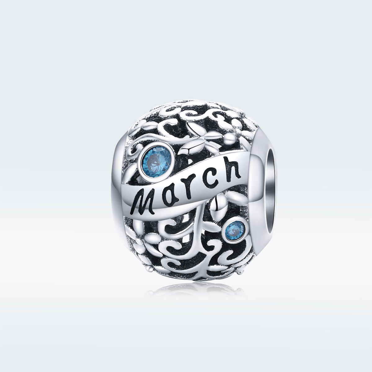 Pandora Style Geboortesteen maart Bedel - SCC1385-3