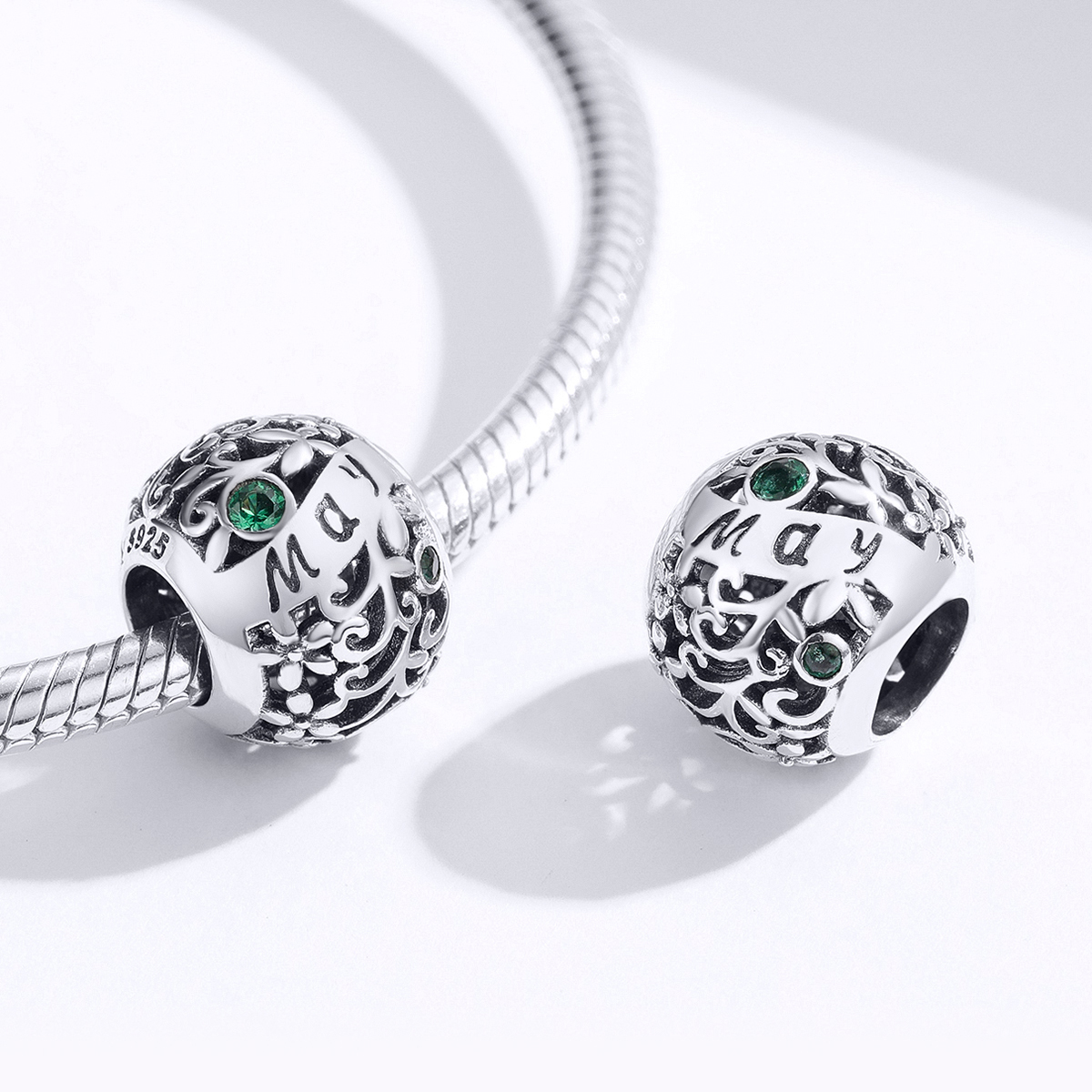 Pandora Style Geboortesteen mei Bedel - SCC1385-5