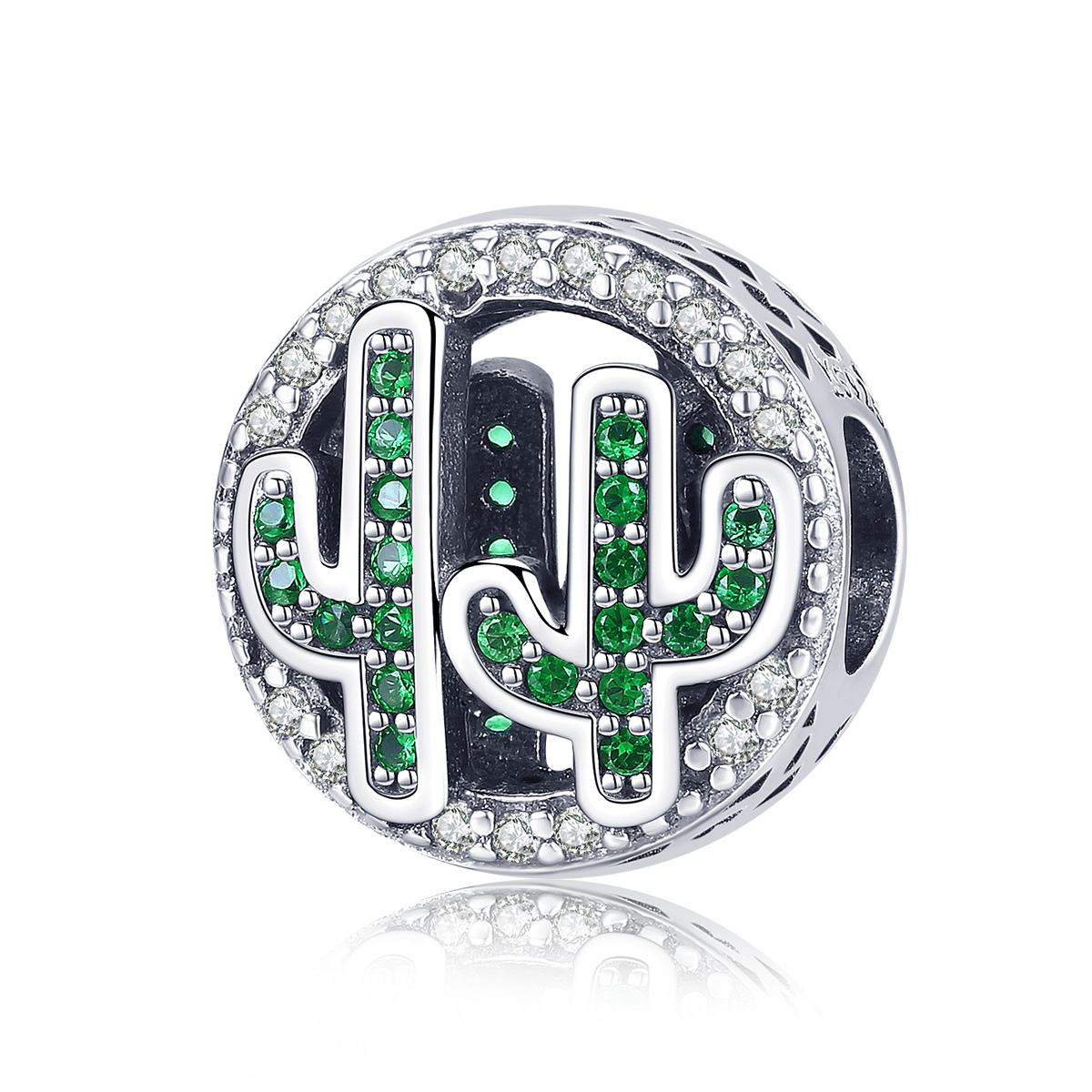 Pandora Style Groene levendige cactus Bedel - SCC918