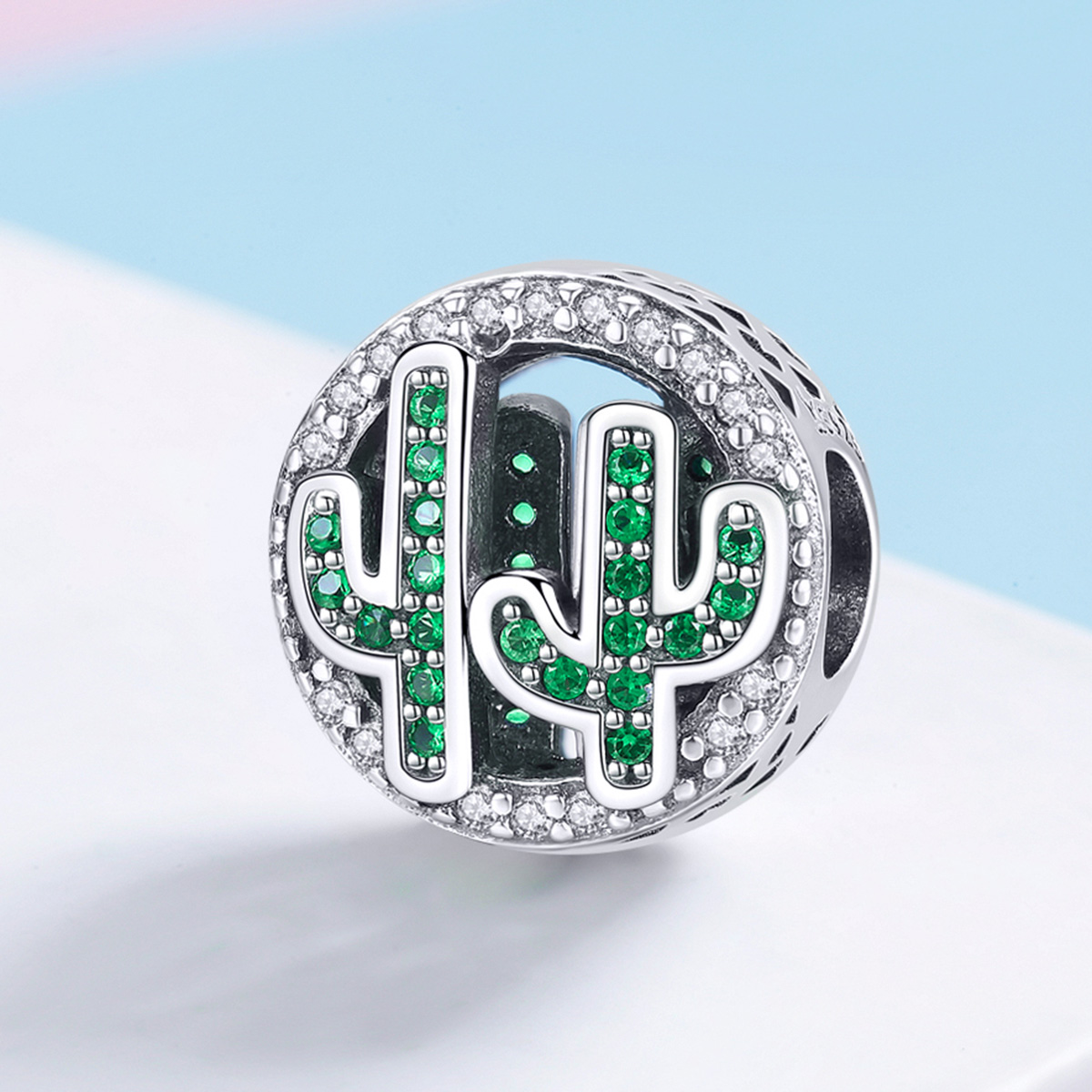 Pandora Style Groene levendige cactus Bedel - SCC918