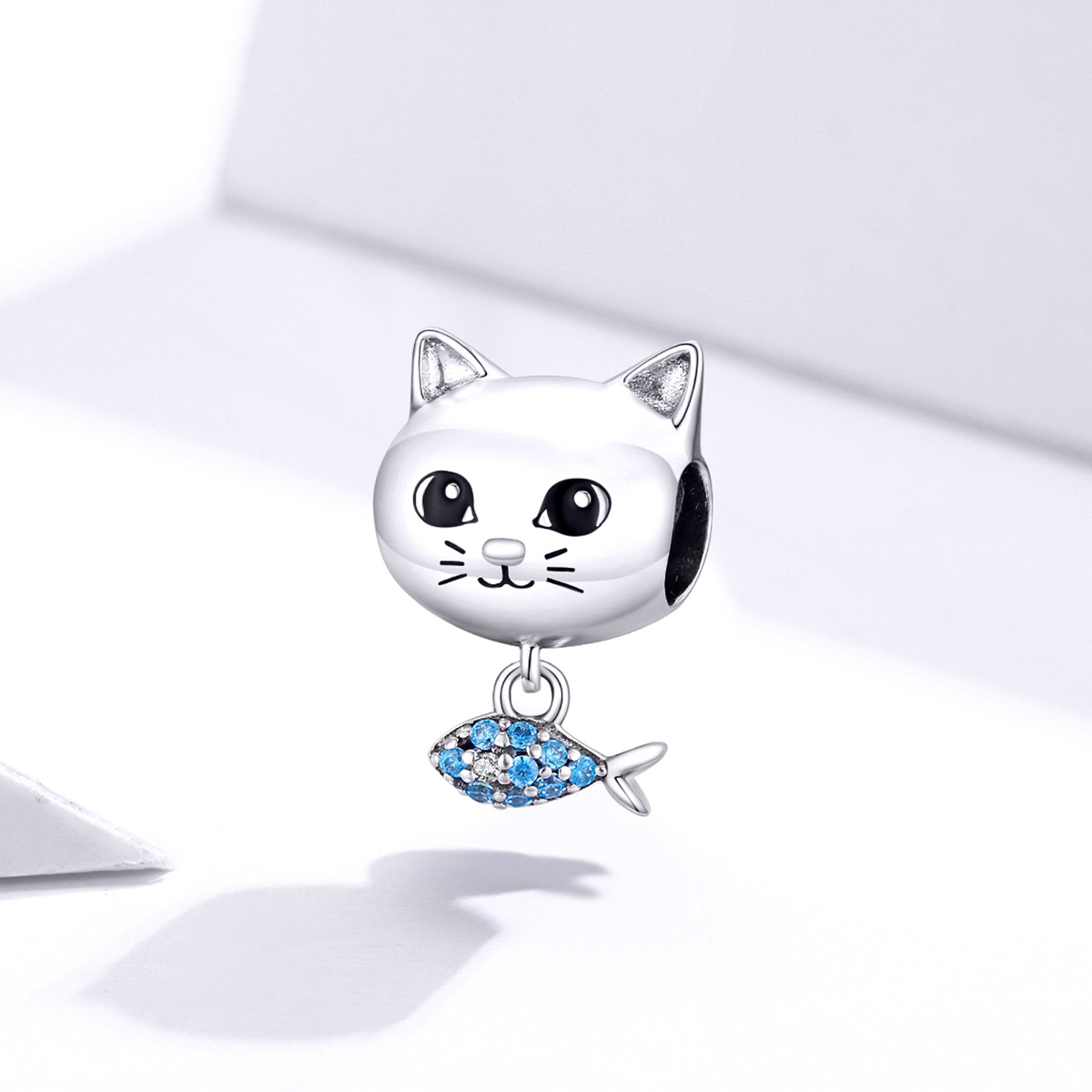 Pandora Style Kitty Met Vis Bedel - BSC226