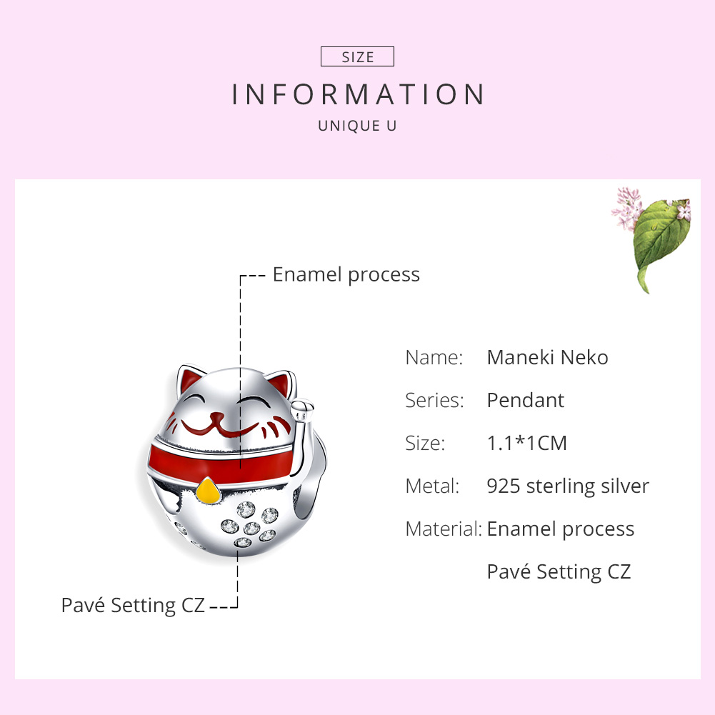 Pandora Style Maneki Neko Bedel - SCC1374