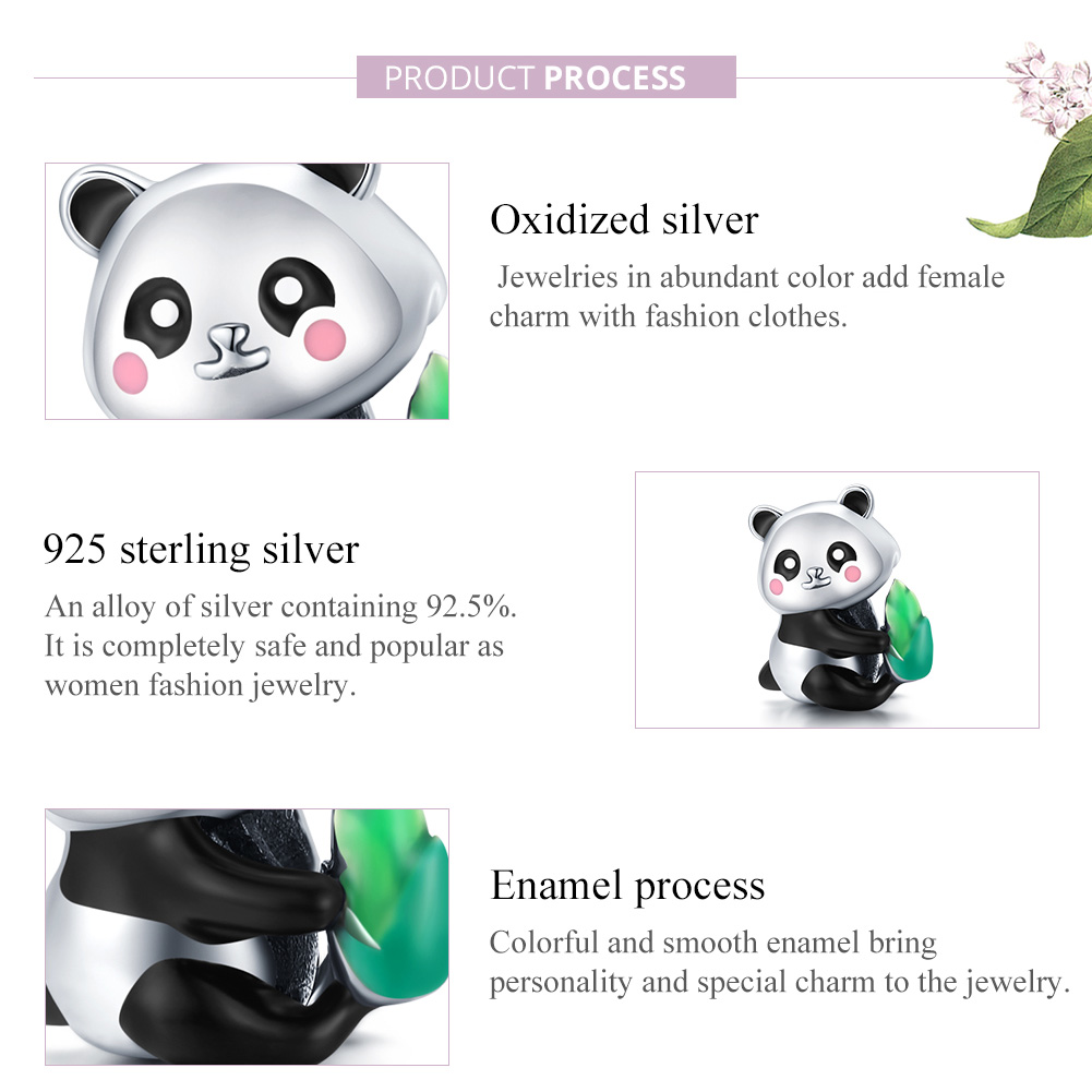 Pandora Style Mooie Panda Welp Bedel - SCC1832