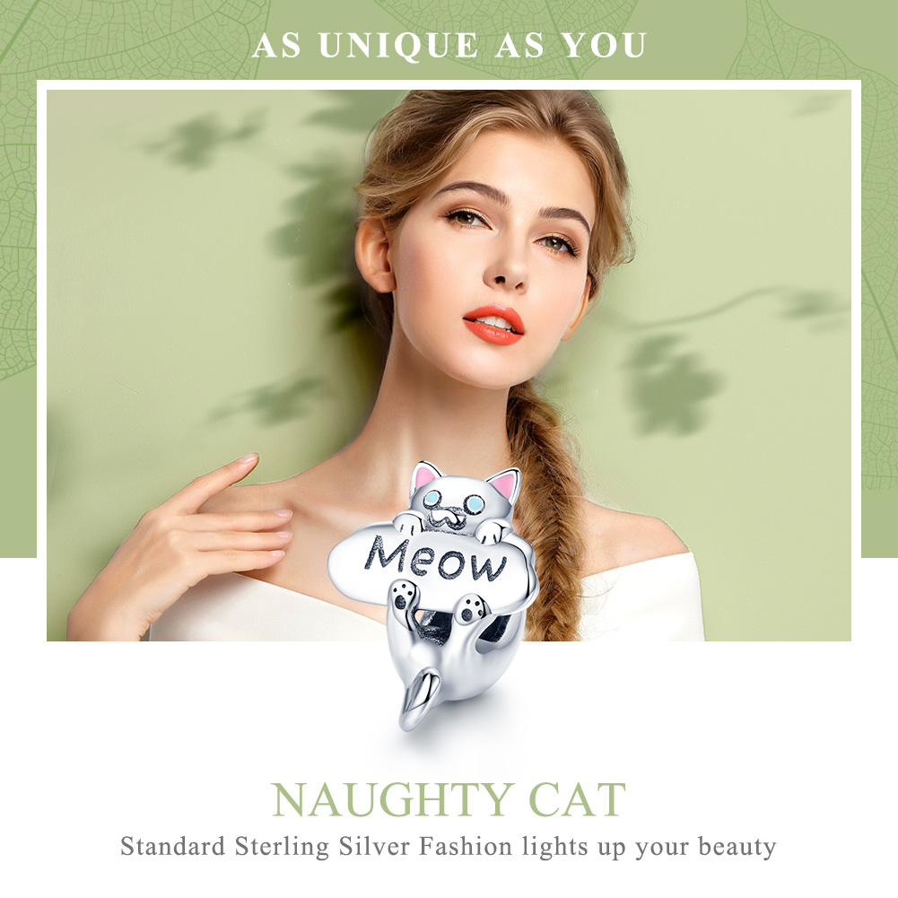 Pandora Style Naughty Cat Parfumflesje Bedel - SCC874