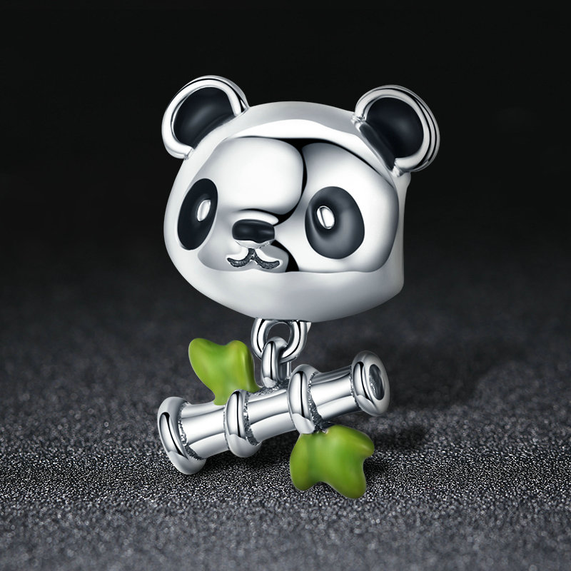 Pandora Style Panda eet graag bamboe Bedel - SCC325