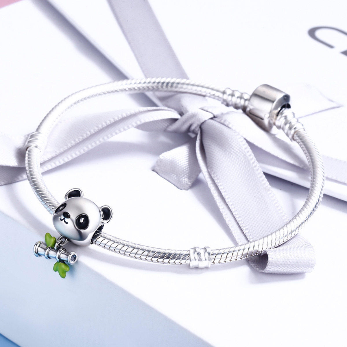 Pandora Style Panda eet graag bamboe Bedel - SCC325