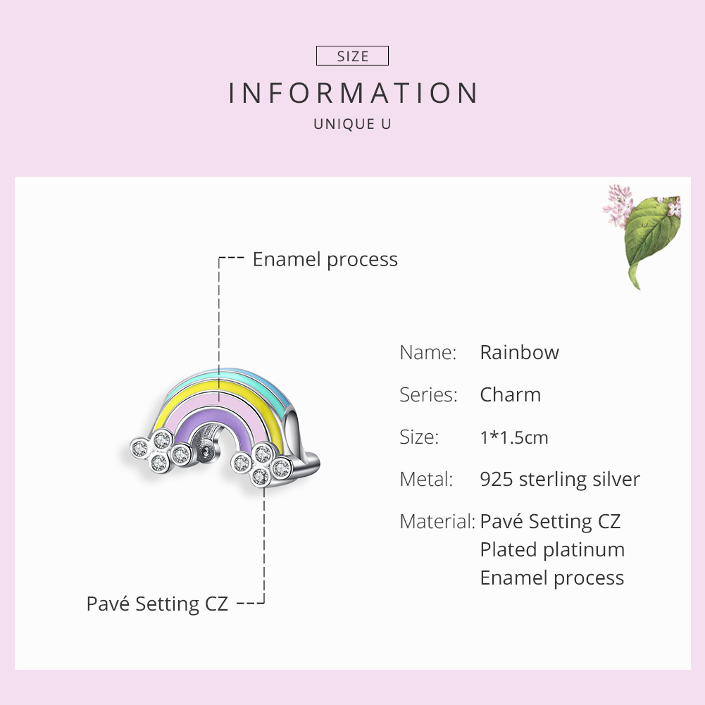 Pandora Style Regenboog Bedel - SCC1425