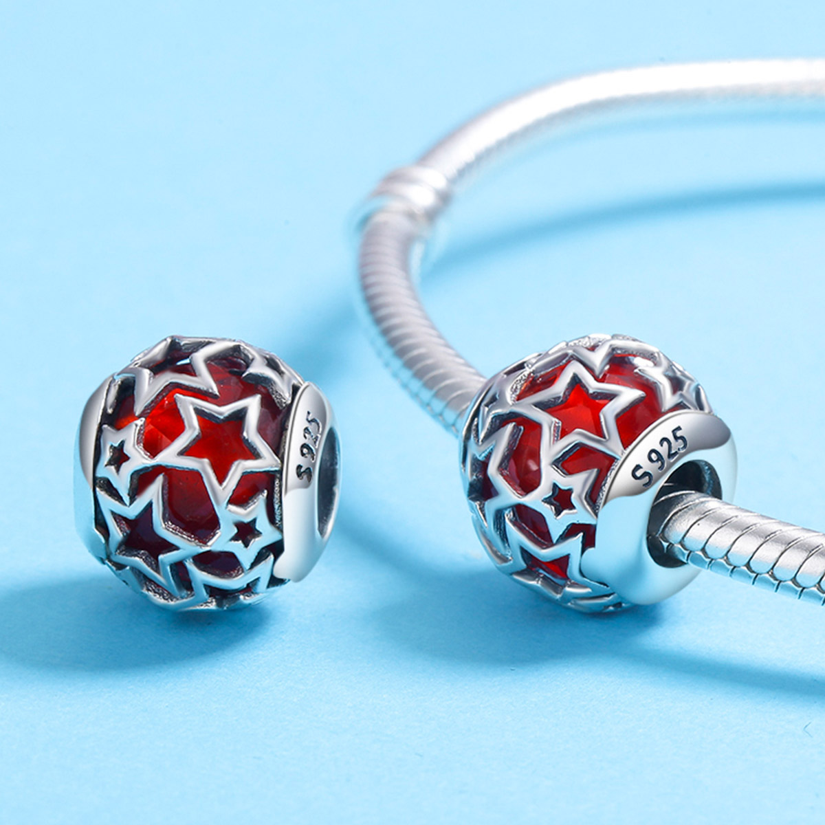 Pandora Style Romantische sterren Bedel - SCC509