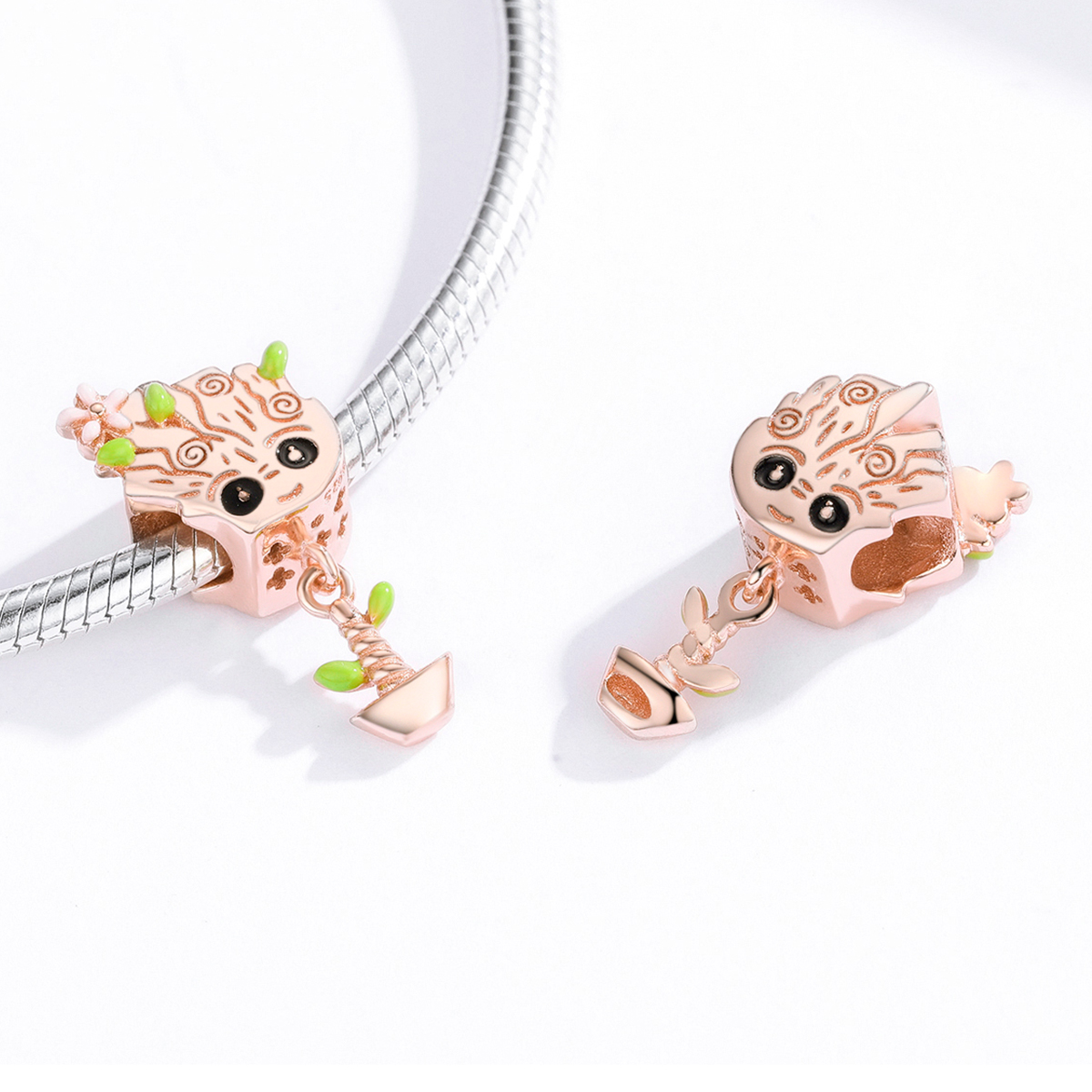 Pandora Style Rose Baby Groot Bedel - BSC130