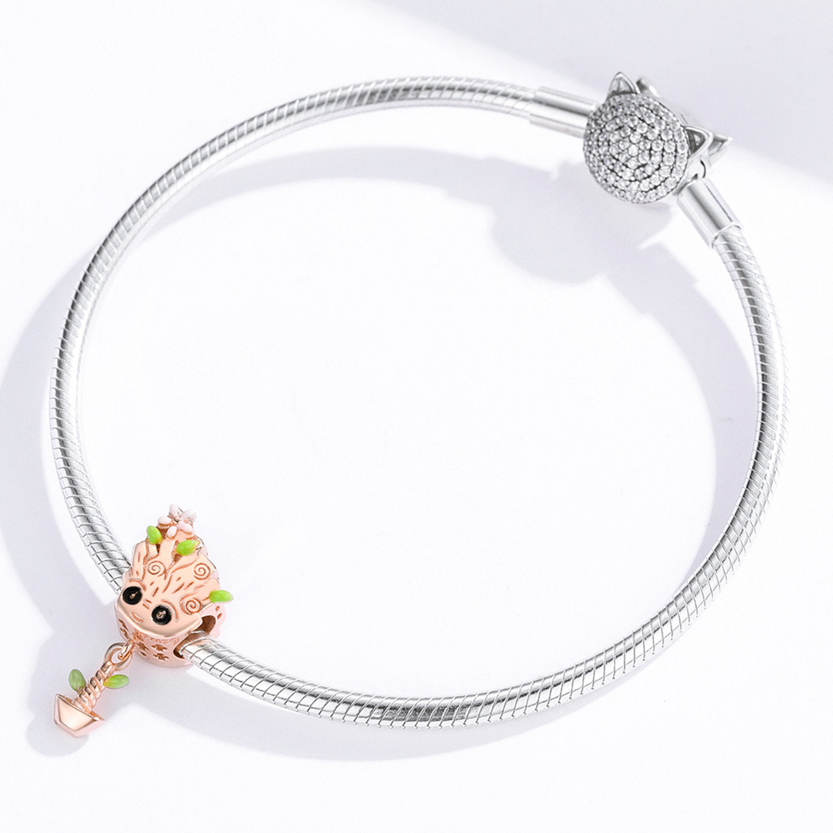 Pandora Style Rose Baby Groot Bedel - BSC130