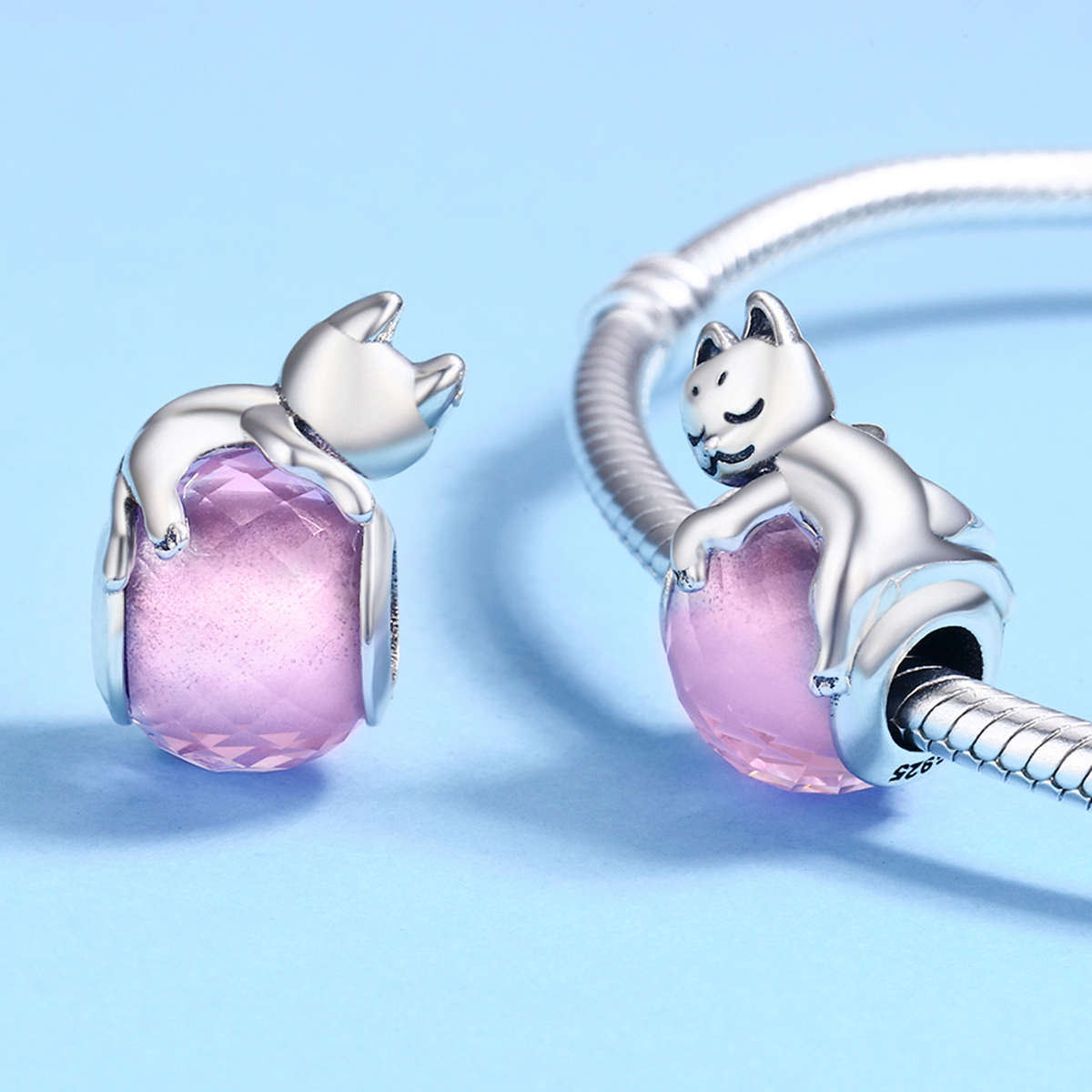 Pandora Style slapende kat Bedel - SCC447