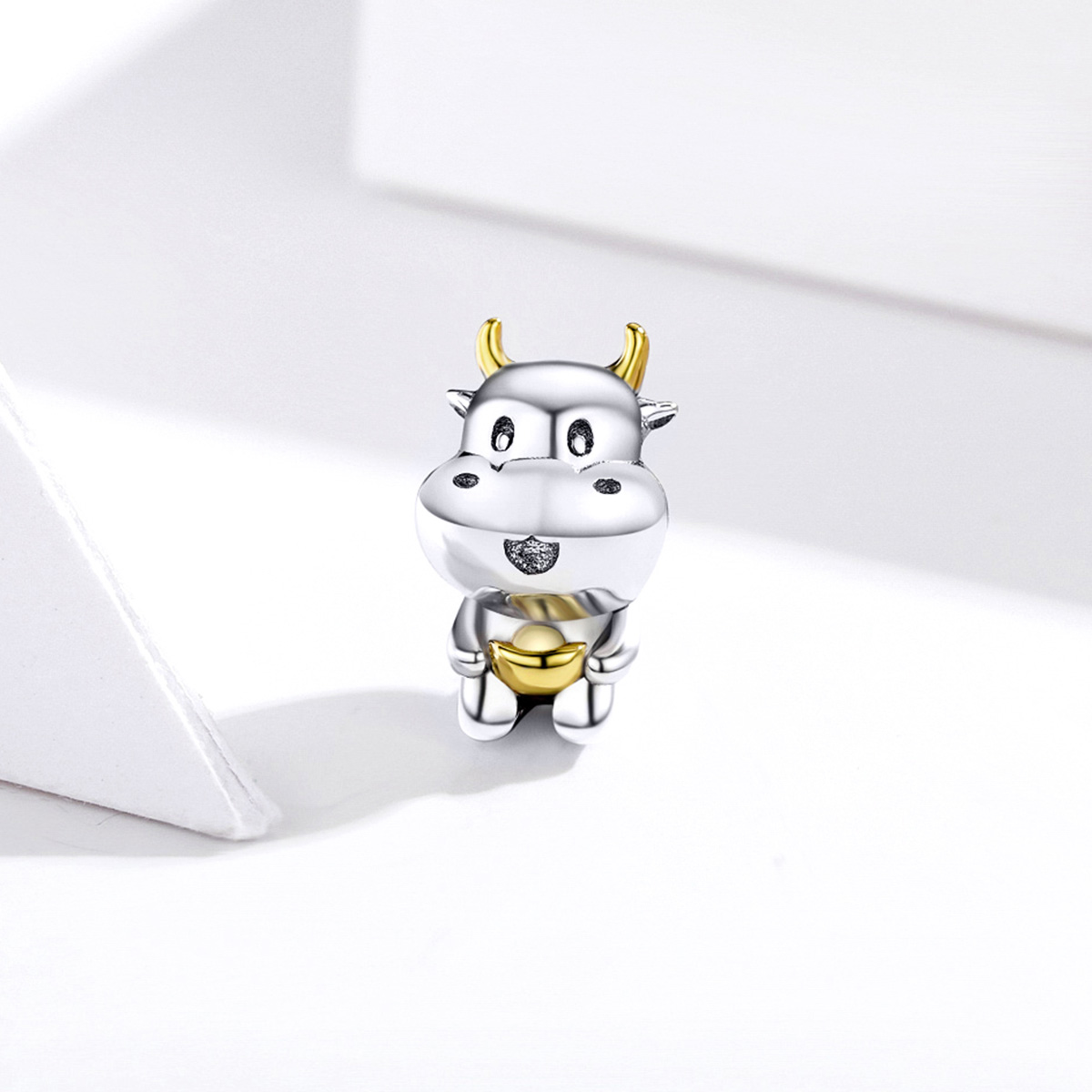 Pandora Style Two-tone Lucky Cow Bedel - SCC1709