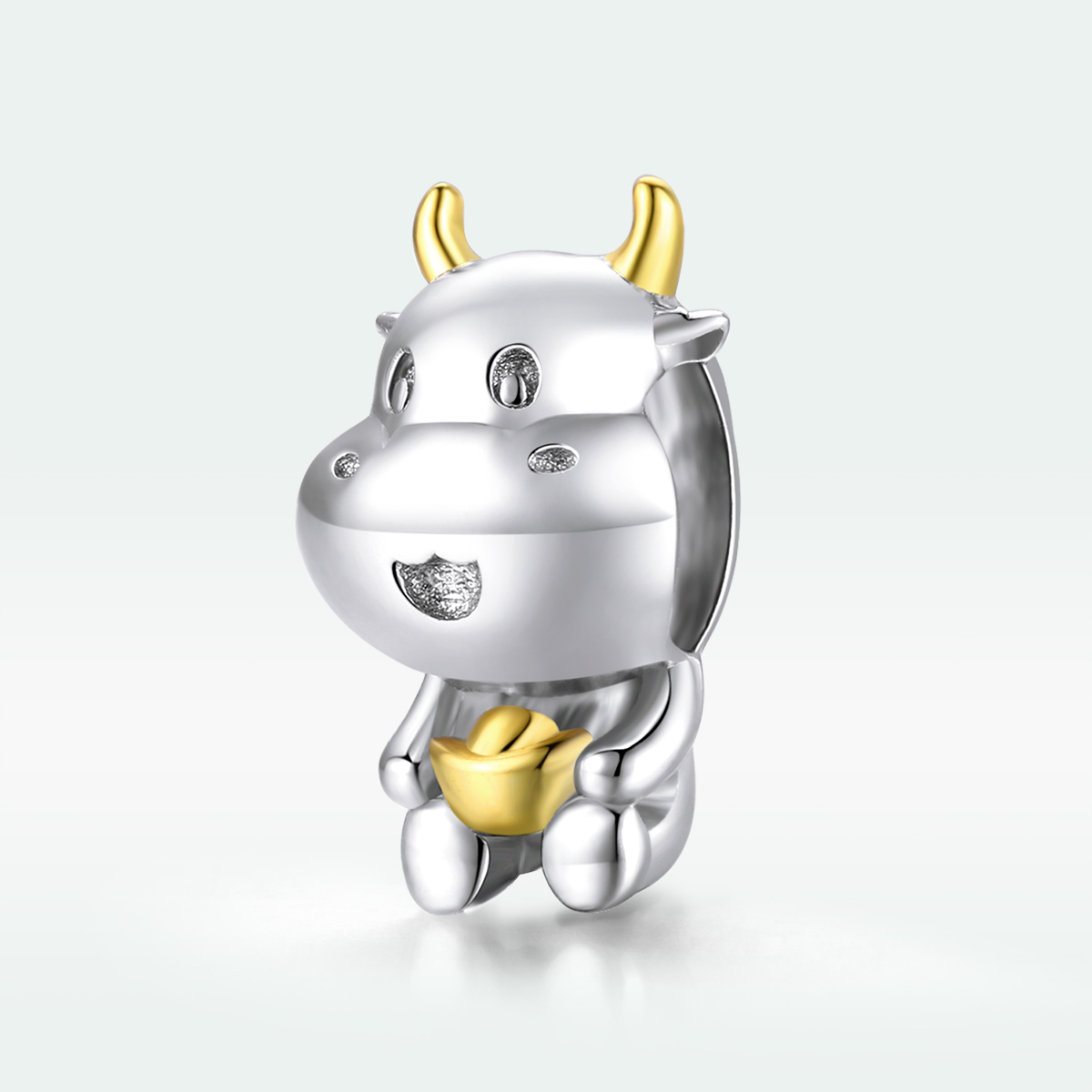 Pandora Style Two-tone Lucky Cow Bedel - SCC1709