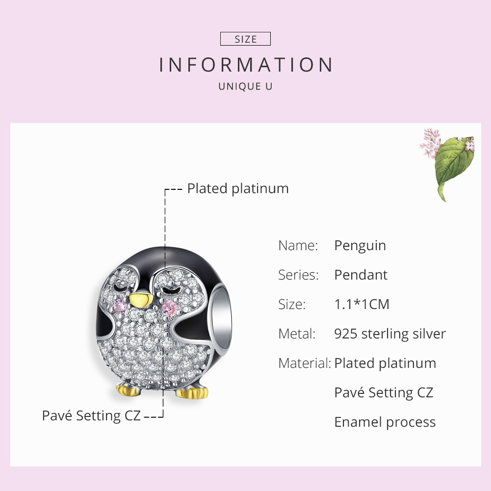 Pandora Style Two-tone pinguïn Bedel - BSC126