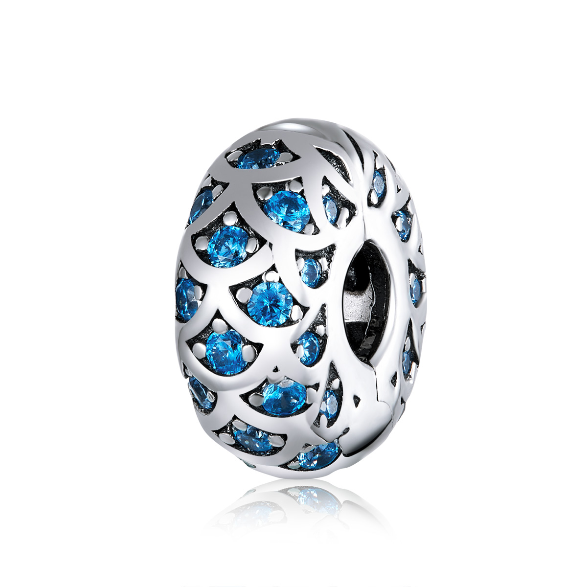 Pandora Style Blauwe Elegantie Clip Bedel - SCC1513