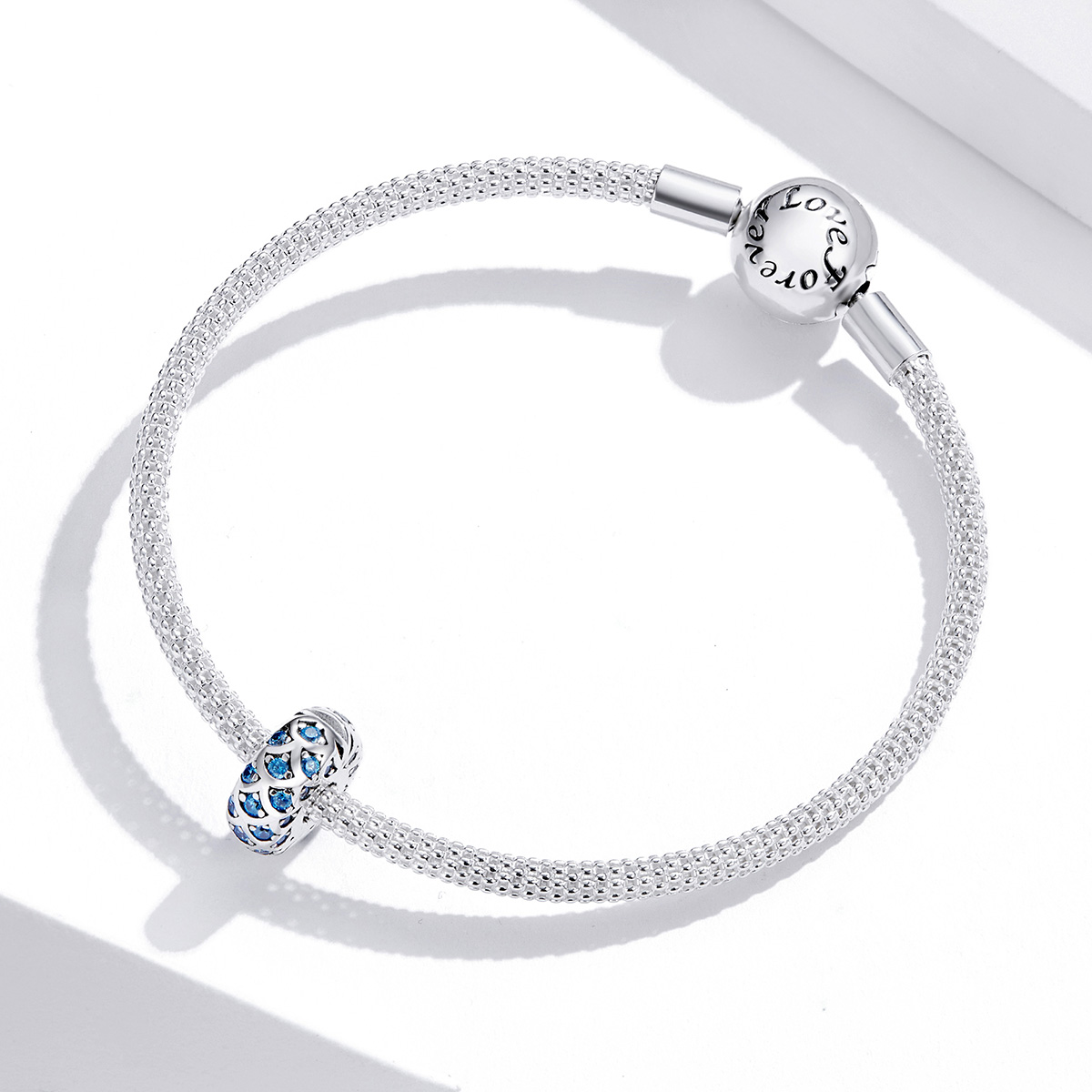 Pandora Style Blauwe Elegantie Clip Bedel - SCC1513