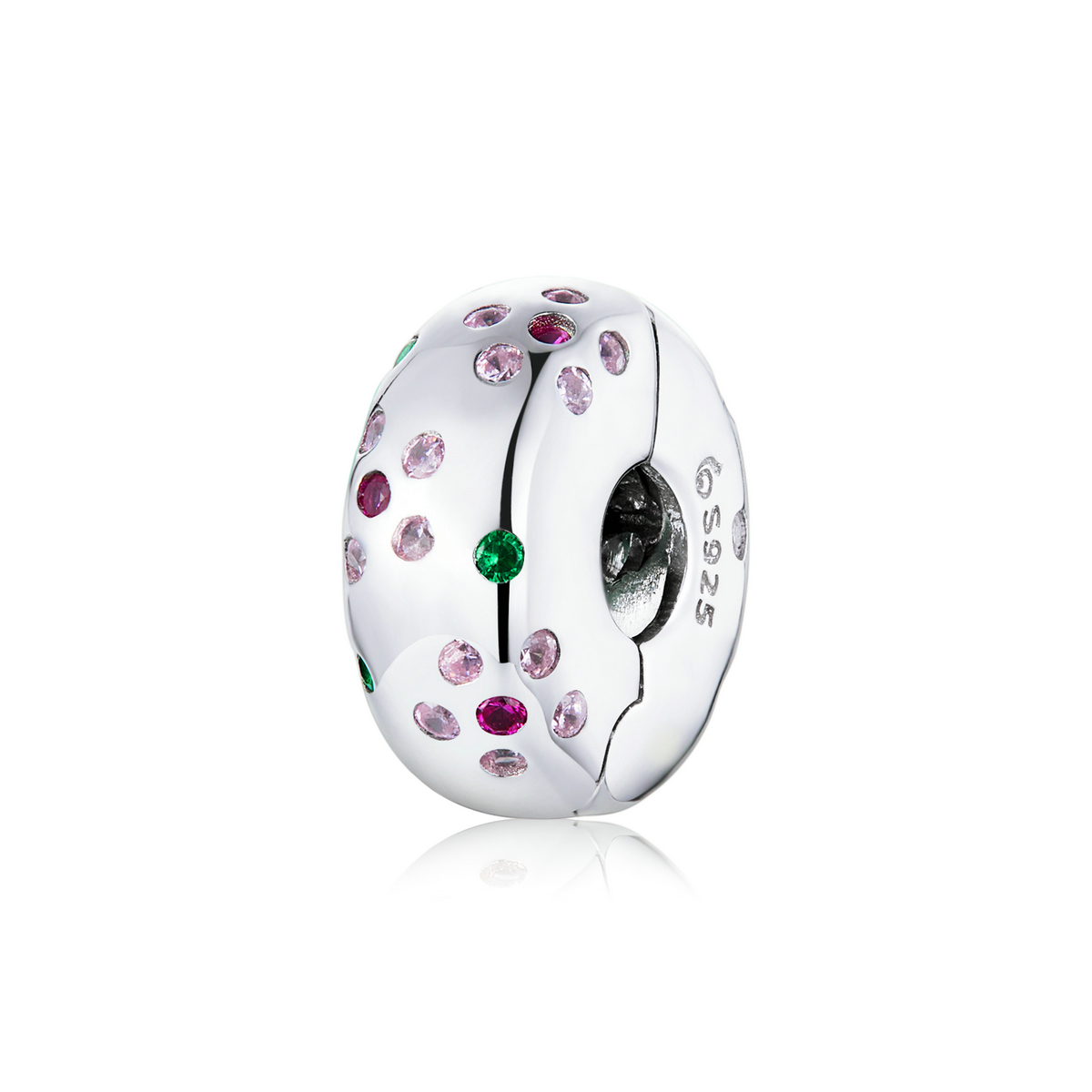 Pandora Style Gecontracteerde bloemen Clip Bedel - BSC245