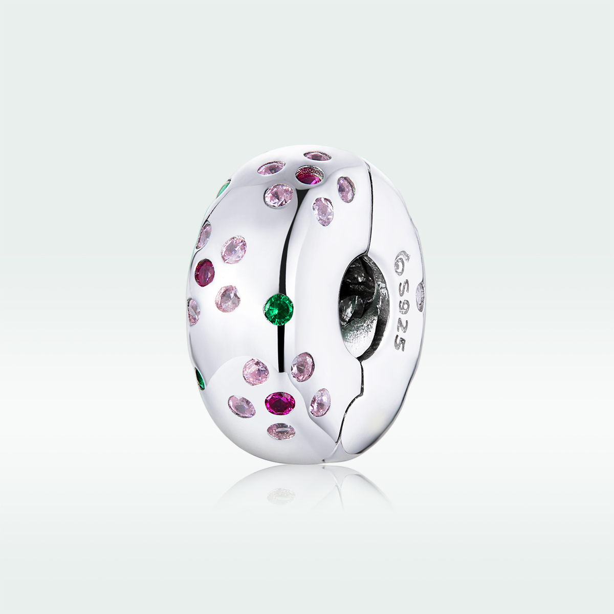 Pandora Style Gecontracteerde bloemen Clip Bedel - BSC245