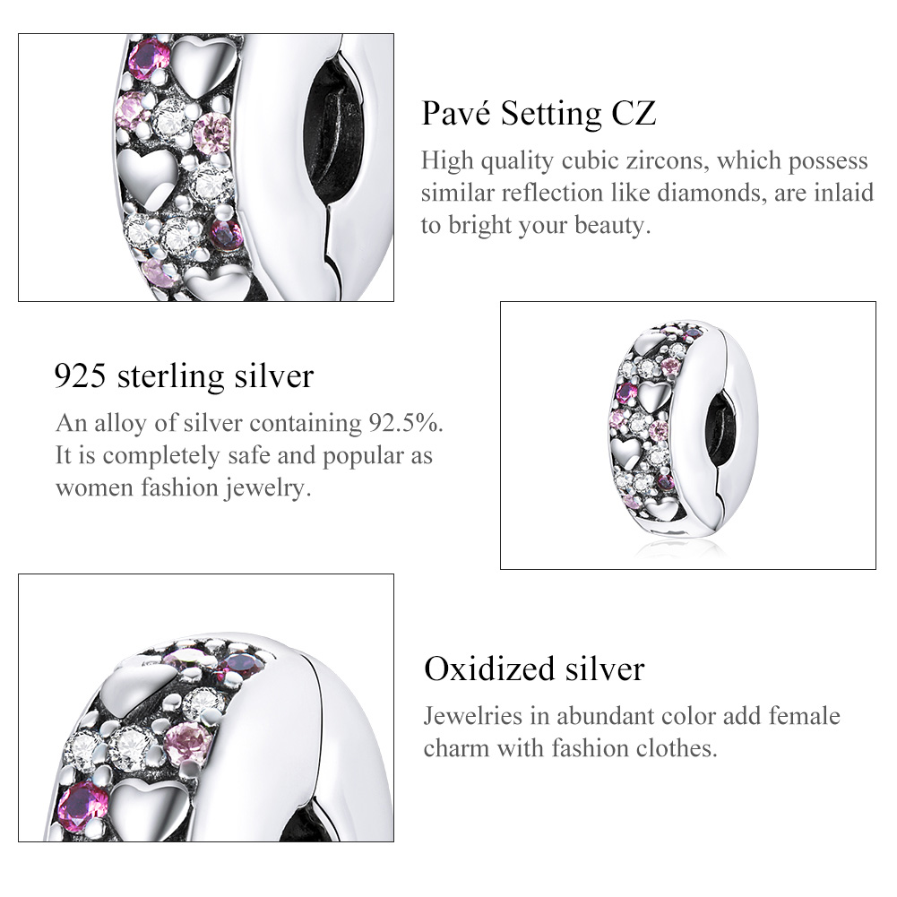 Pandora Style stralende liefde Clip Bedel - SCC1745