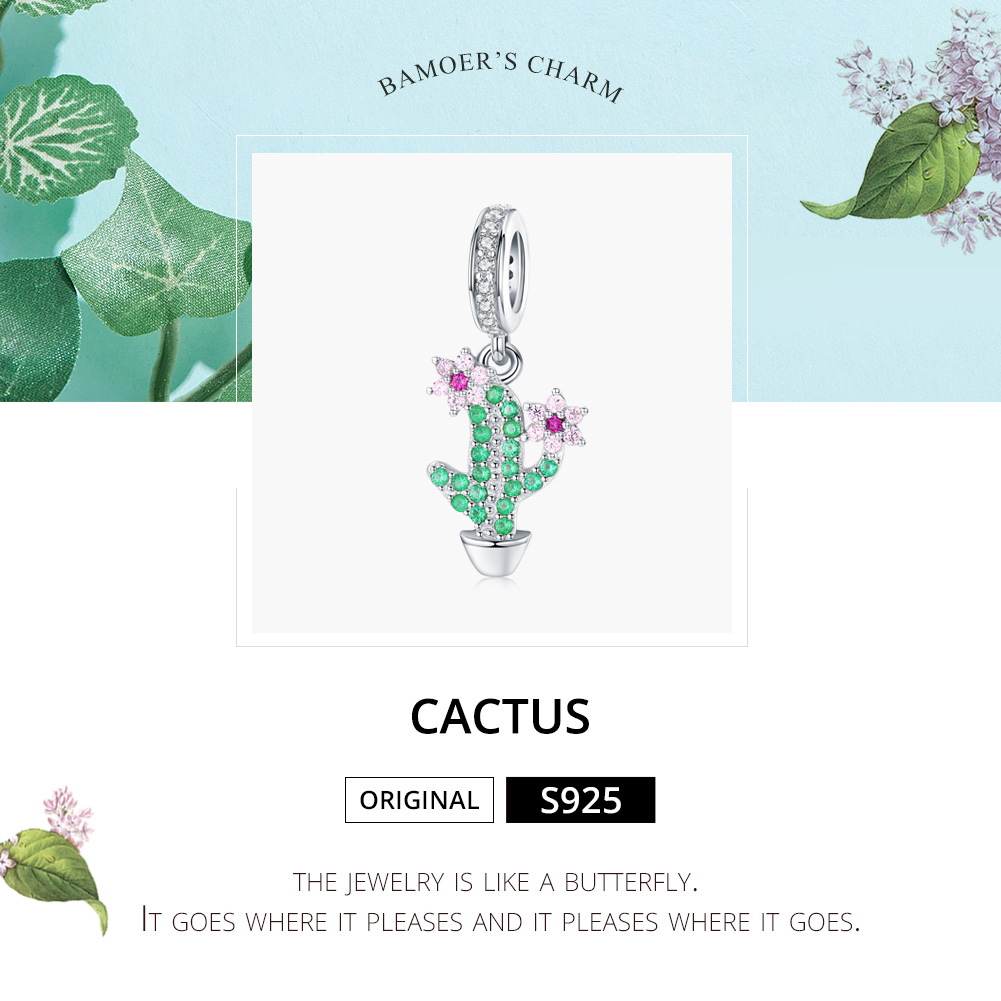 Pandora Style Cactus Hangende Bedel - BSC121