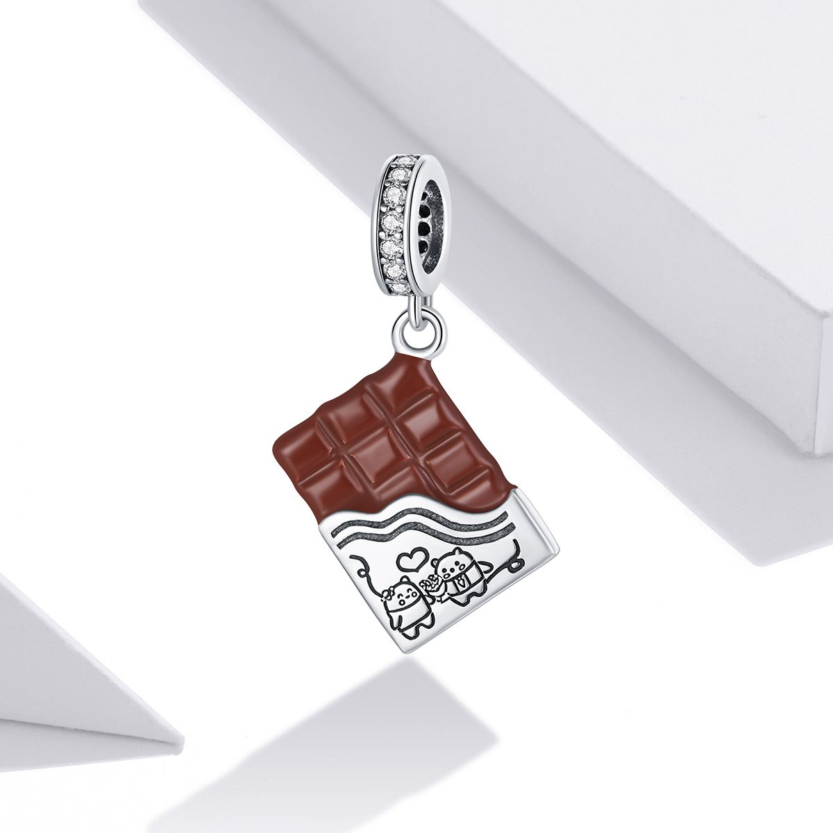 Pandora Style Chocolade liefde Hangende Bedel - SCC1782