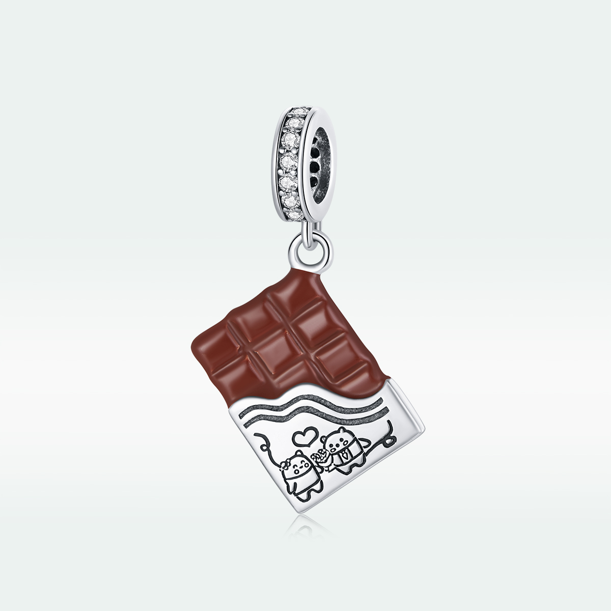 Pandora Style Chocolade liefde Hangende Bedel - SCC1782