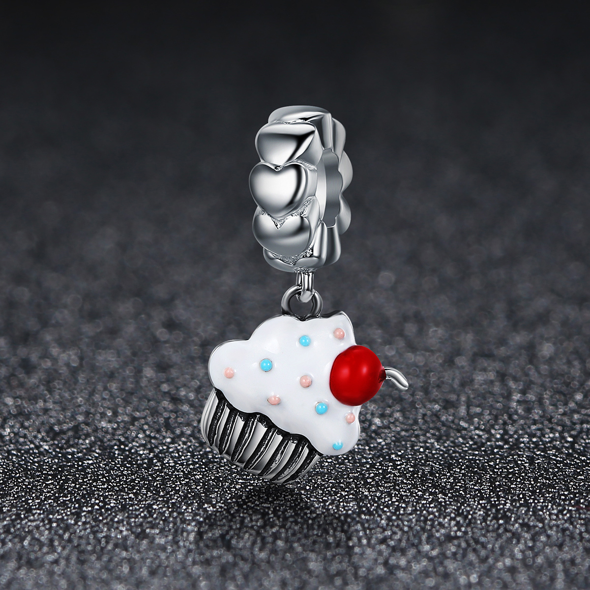 Pandora Style Cupcakes Hangende Bedel - SCC350