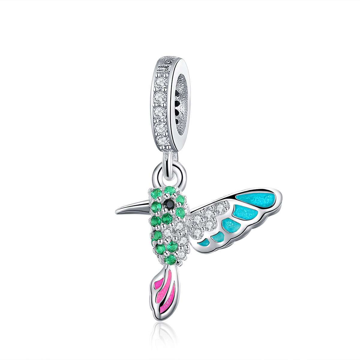 Pandora Style Ijsvogel Hangende Bedel - SCC991