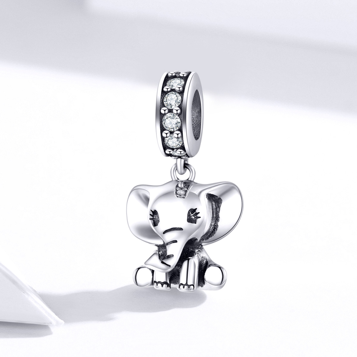 Pandora Style Kleine Olifant Hangende Bedel - SCC1338