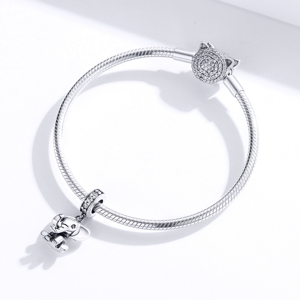 Pandora Style Kleine Olifant Hangende Bedel - SCC1338