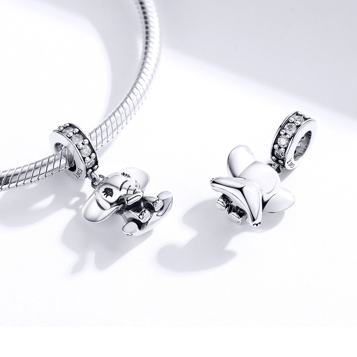 Pandora Style Kleine Olifant Hangende Bedel - SCC1338